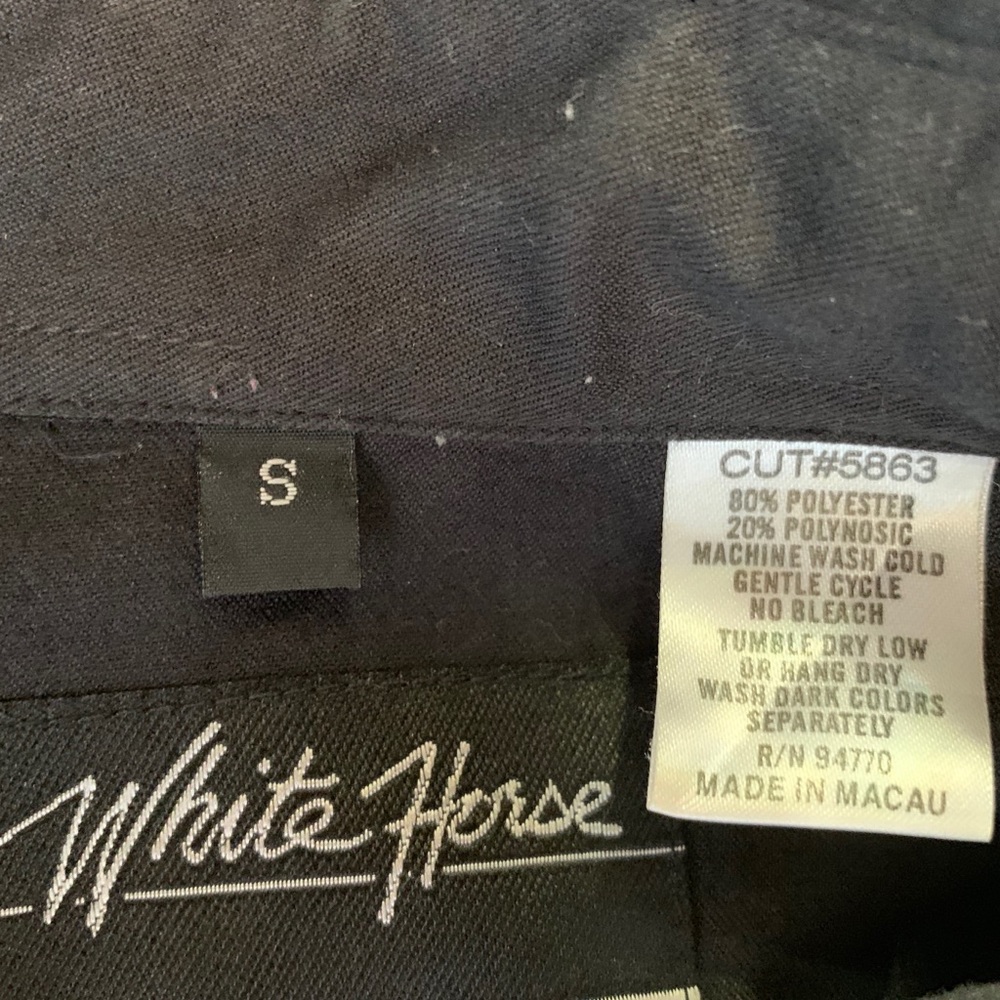 Retro western shirt. White Horse. Sz men’s sm